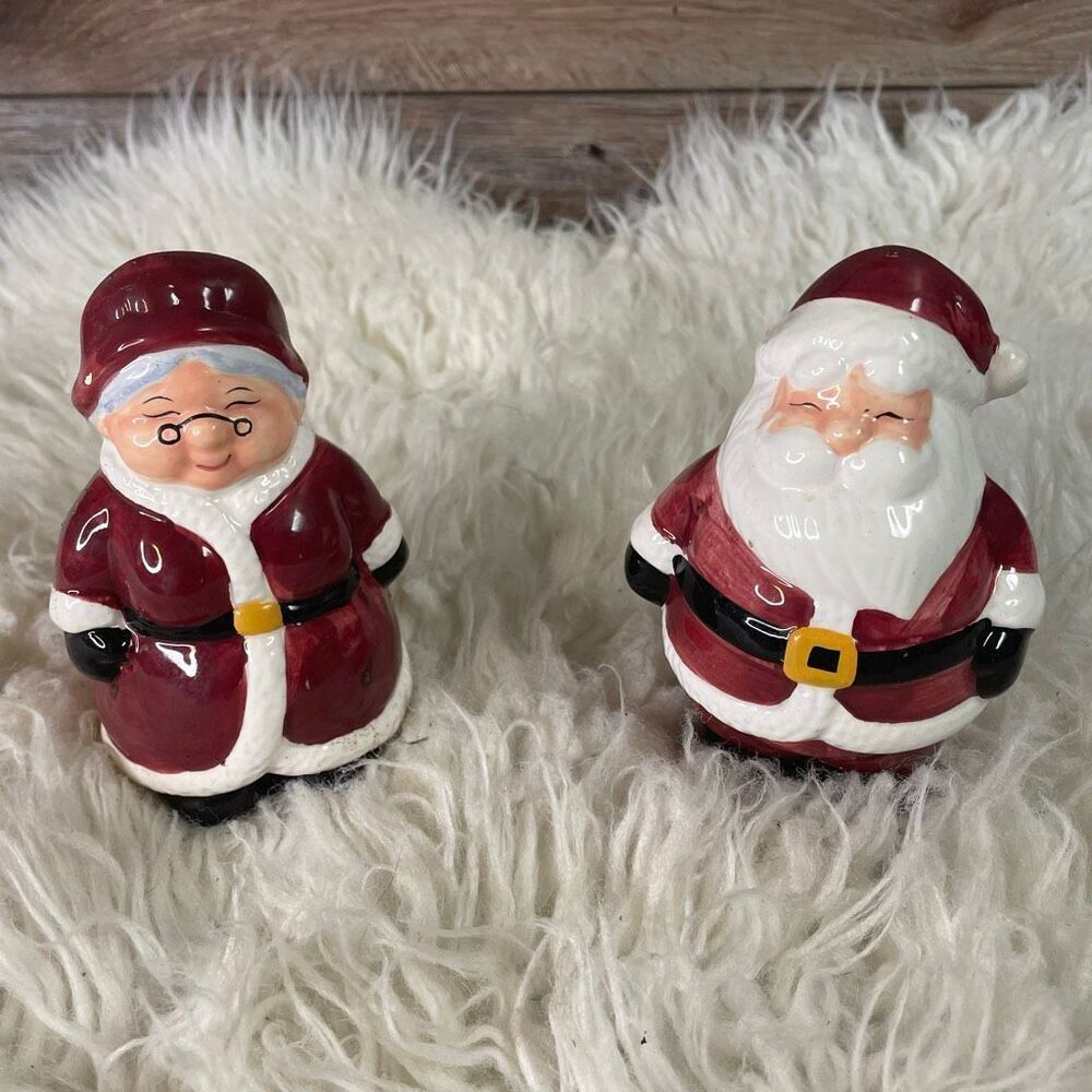 2001 PUBLIX Santa Claus & Mrs Claus Salt Pepper Shakers Encore Edition - Picture 2 of 5